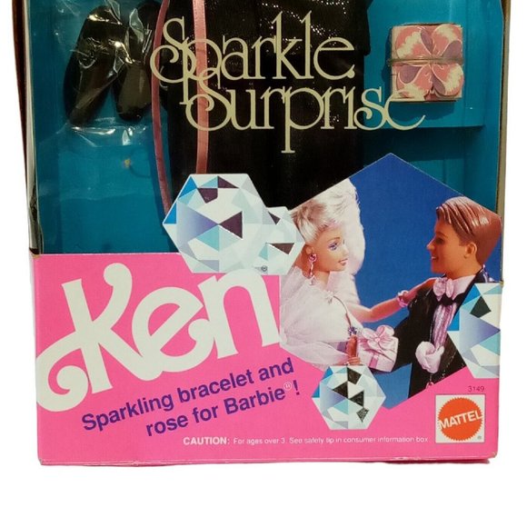 Sparkle Surprise Ken #3149 Vintage 1991 Sparkle Surprise NRFB New Face EXC - Picture 2 of 11